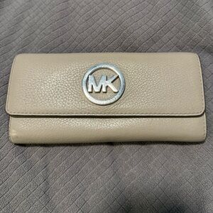Michael Kors Gray Wallet with Silver Logo